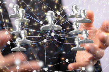 hierarchy connection team group digital