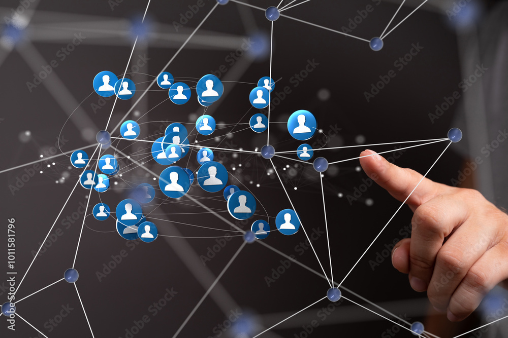 Aufkleber people network structure hr - human resources management and recruitment