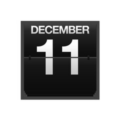 Counter calendar december 11.