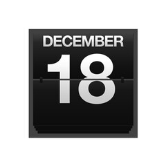 Counter calendar december 18.