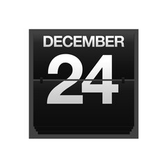 Counter calendar december 24.