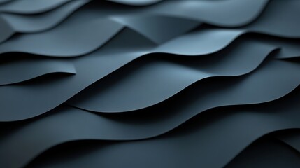 Obraz premium Close-up of abstract wavy textures in dark tones, ideal for backgrounds.