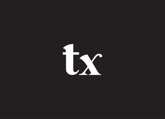 TX letter logo and initial logo design