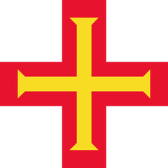 Obraz premium Guernsey Flag Square Icon