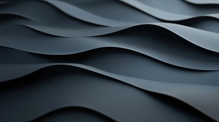 Fototapeta premium Abstract wavy pattern, dark tones on a textured surface, white isolated background.