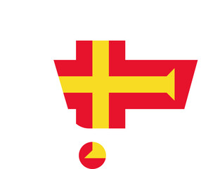 Guernsey flag on Mono Cart Icon