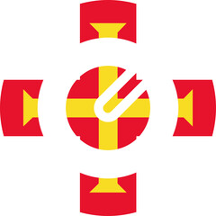 Guernsey Flag on Target icon