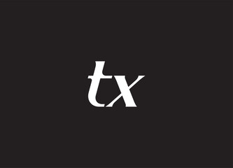 TX letter logo and initial logo design