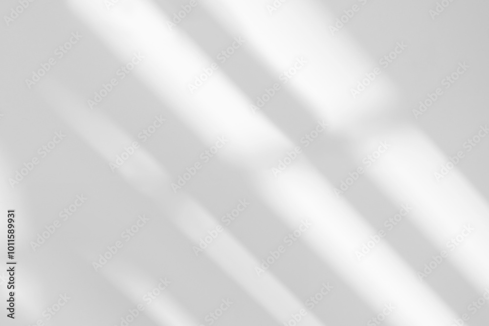 Aufkleber gray shadow and light blur abstract background on white wall from window. dark stripe grey shadows i