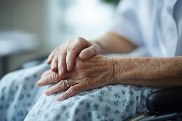 Close-Up of Elderly Hands