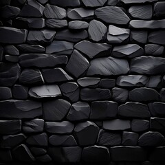 Black wall stone surface background
