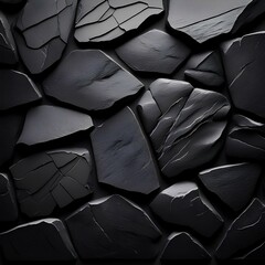 Black wall stone surface background