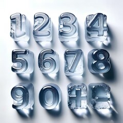 Play numbers ice block 3d artwork style freeze