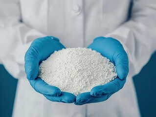 Lab worker conducting sieve analysis on fine aggregates for particle size distribution, Fine aggregate sieve analysis, Granular distribution study