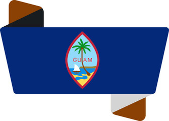 Fototapeta premium Folded Icon of Guam Flag