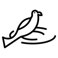Brids in Nest Vector Icons