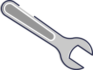 Illustration of a wrench symbolizing tools and repair.
