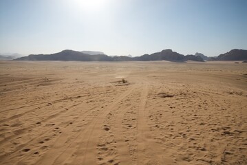 Wadi Rum desert in Jordan.