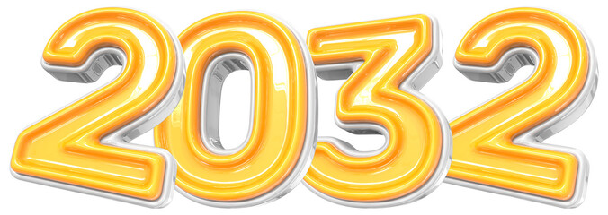 Obraz premium Number For Happy New Year 3D