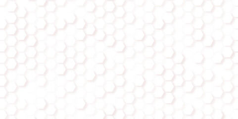 3D Futuristic abstract honeycomb mosaic white background. White Hexagonal Background. Luxury White Pattern.