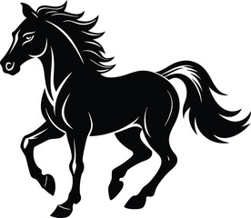 Obraz premium Hand drown horse running vector. Hand drown horse vector.