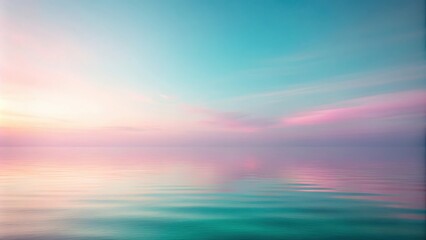 Obraz premium Serene Sunset Hues Reflected on Calm Waters, A Dreamy Seascape with Pastel Sky and Gentle Waves