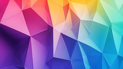 Obraz premium A vibrant and colorful background featuring geometric shapes in various shades of blue, purple, pink, orange, teal, and red, creating an abstract design that adds energy to the composition