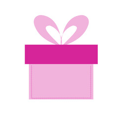 gift box with pink ribbon