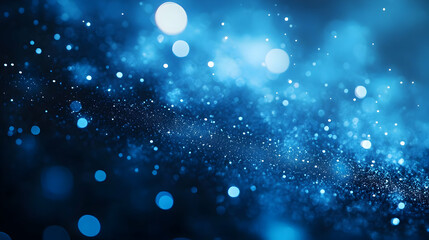 Obraz premium Abstract Blue Bokeh Background with Sparkles