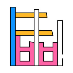 building contruction line icon vector. building contruction sign. isolated symbol illustration