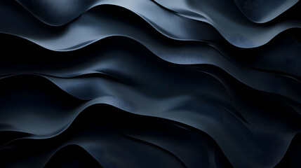 Obraz premium Abstract Dark Blue Wavy 3D Background
