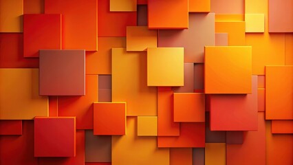 A Colorful Abstract Pattern of Overlapping Squares in Shades of Orange, Red, and Yellow