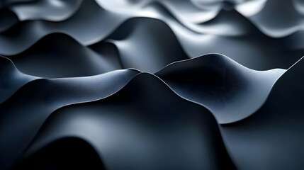 Fototapeta premium Abstract 3D Background with Wavy, Curved Lines