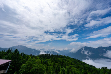 西穂高ロープーウェイの風景