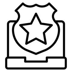 Online Police Vector Icons