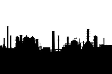 Fototapeta premium PNG Factory architecture silhouette pollution.