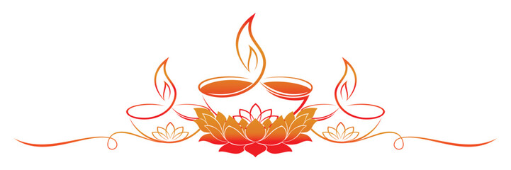 diwali candle vector illustration