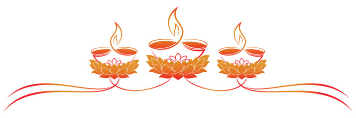 diwali candle vector illustration 