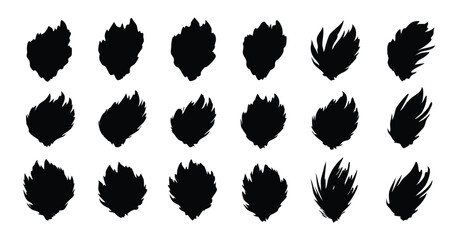 Hand-Drawn Circular Brush Stroke Frames – Grunge and Ink Textures Set on white background