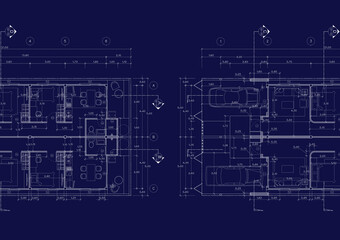 Floor plan designed building on the drawing.