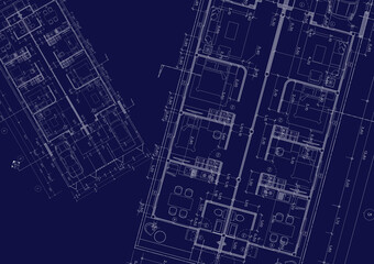 Floor plan designed building on the drawing.