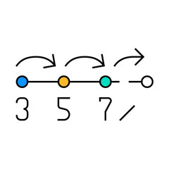 cashback increase program line icon vector. cashback increase program sign. isolated symbol illustration