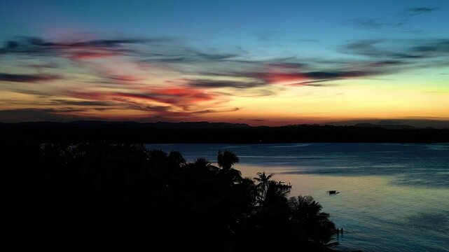 sunset over the sea