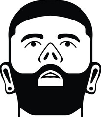 man face silhouette vector illustration