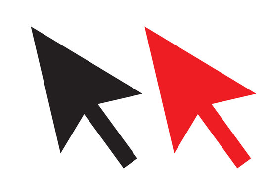 cursor icon set. mouse cursor click icon symbol sign, vector illustration