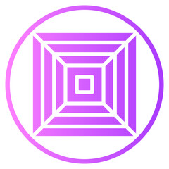 pyramid gradient icon