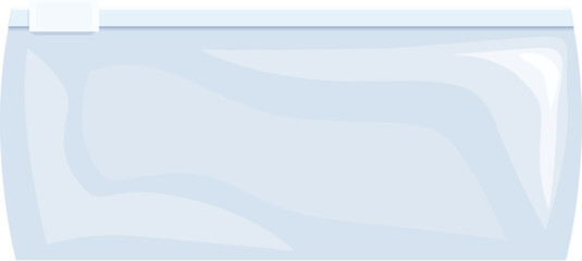 Empty rectangular pencil case with a zipper closing, ready to be filled with school or office supplies © nsit0108