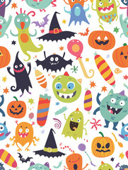 halloween seamless background