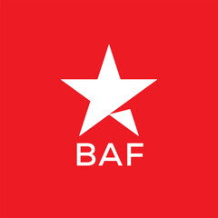 BAF logo design vector template