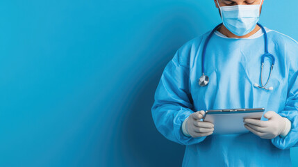 Technician evaluating medical devices for safety compliance, quality assurance in healthcare, meticulous inspection process, ensuring regulatory standards.